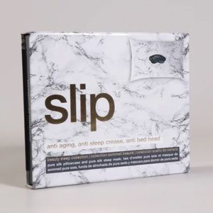 Slip Marble & Charcoal Pillowcase & Sleep Mask Set
